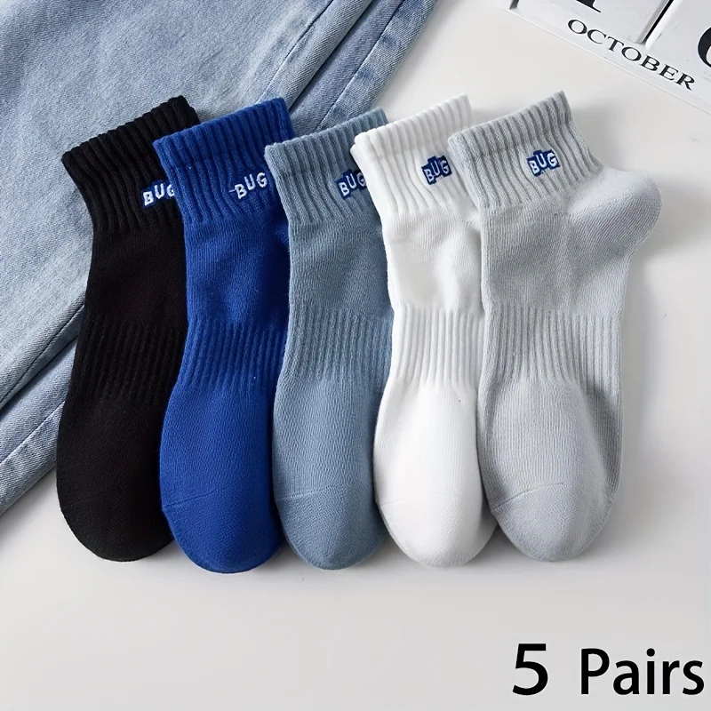 5 Pairs Men's Ankle Socks, Sol - مراجعة Ankle Sock Low Cut وسعره
