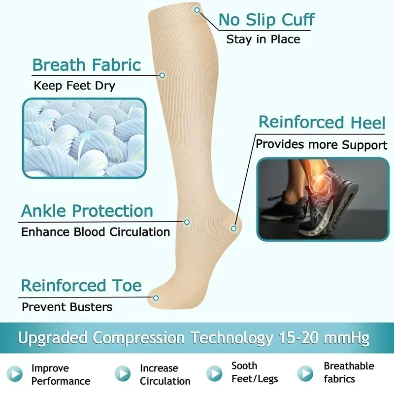 1 Pair Women's & Men's Compres - مراجعة Compression Sleeve Calf وسعره