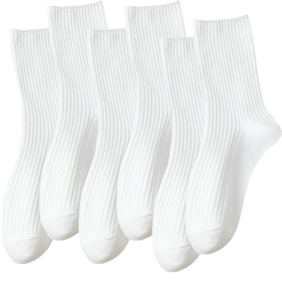 DOKUTOKU Womens Crew Socks Siz - مراجعة Cotton Crew Sock Pack وسعره